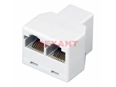Розетка-разветвитель компьютерная RJ-45 двойная - 5bites LY-US027 RJ-45 8P8C F/2F
