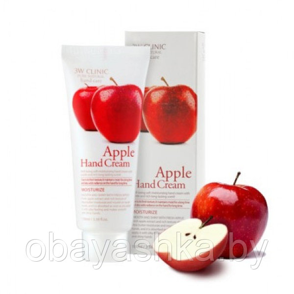 [3W CLINIC] Крем для рук ЯБЛОКО Apple Hand Cream, 100 мл - фото 1 - id-p139807580