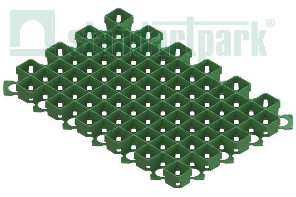 Решетка газонная РГ-60.40.3,8-ПП пластиковая зеленая - фото 1 - id-p139807692