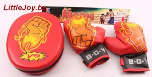 Детский набор для бокса, лапа + перчатки HJ392