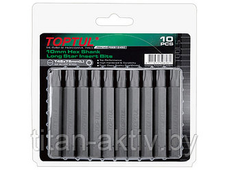 Насадка TORX T25 75мм LONG 10шт блистер TOPTUL