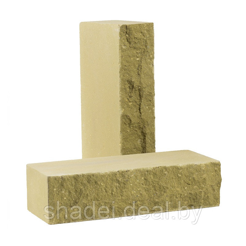 Кирпич стандартный полнотелый фактурный "Дикий камень" песчаник 250*100*65 - фото 1 - id-p139830913