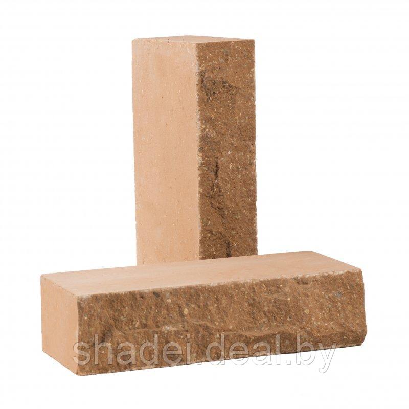 Кирпич стандартный полнотелый фактурный "Дикий камень" латте 250*100*65 - фото 1 - id-p139830914