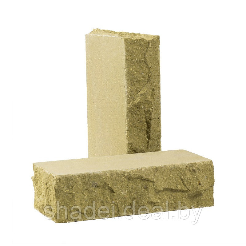 Кирпич стандартный полнотелый тычковый "Дикий камень" песчаник 230*100*65 - фото 1 - id-p139830919