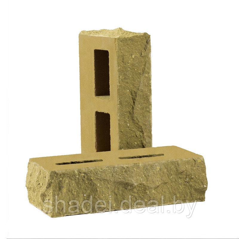 Кирпич стандартный пустотелый тычковый "Дикий камень" песчаник 230*100*65 - фото 1 - id-p139830931