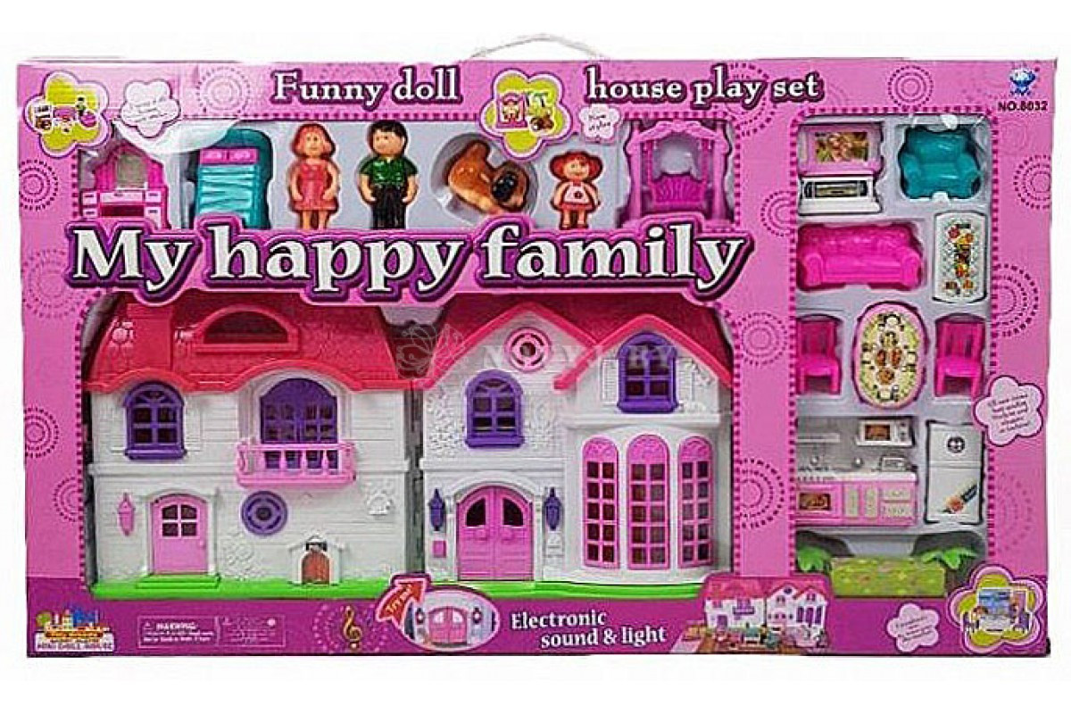 Кукольный домик для кукол My Happy Family свет, звук (73*44,5*7,5) арт. 8032 - фото 3 - id-p139858404