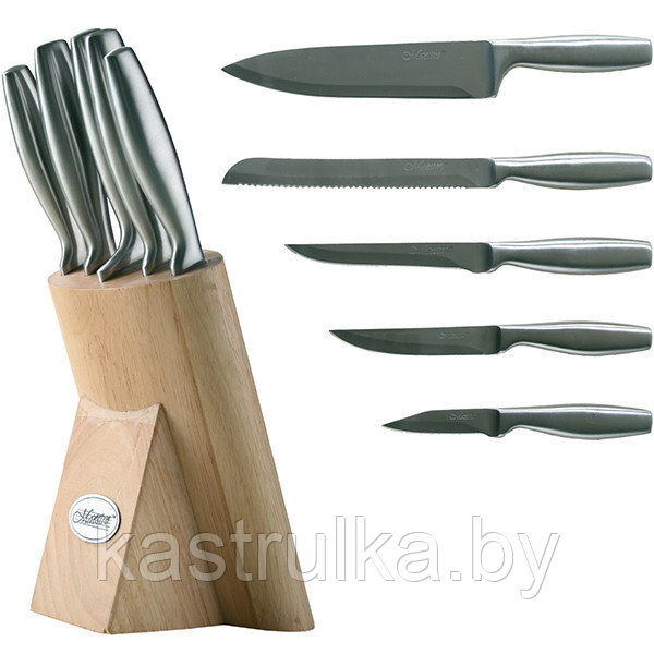 Набор ножей из нержавеющей стали(6 предметов) Mr-1420 Maestro - фото 1 - id-p10833332