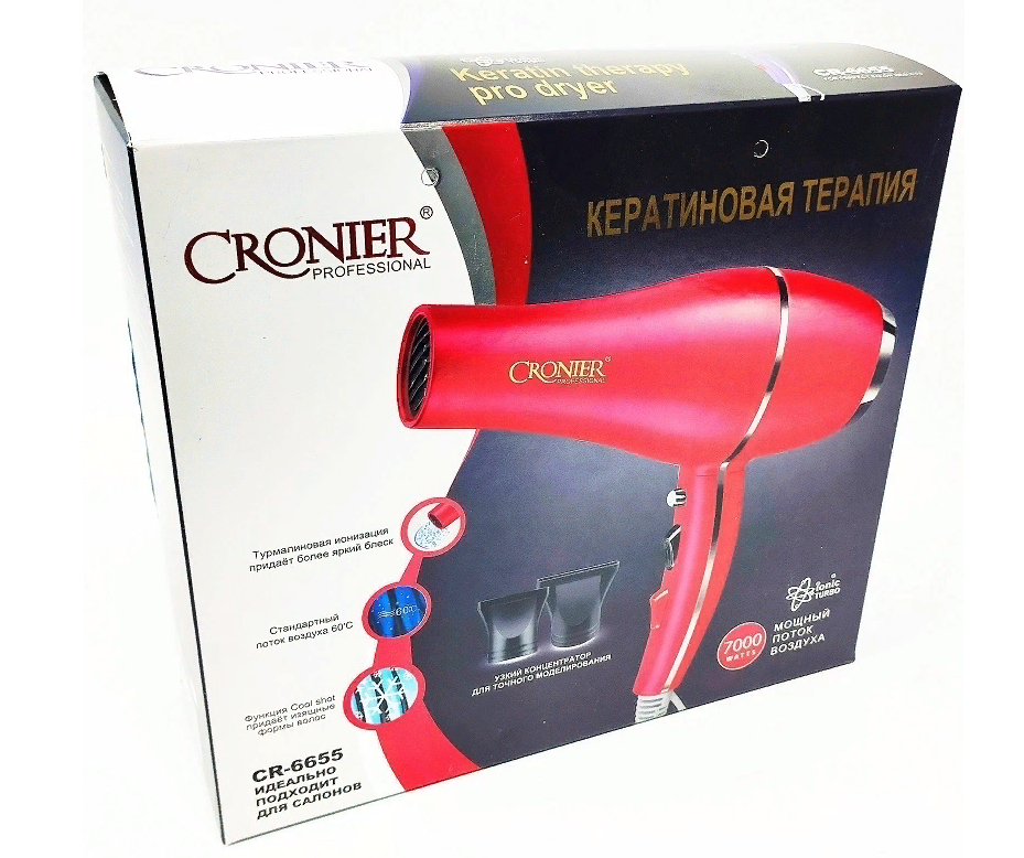 Фен CRONIER кератиновая терапия CR-6655