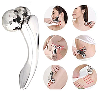 3D массажёр для лифтинга кожи лица, шеи и тела (3D massager) рифленый  (d шара -4 см) ZL-206, фото 1