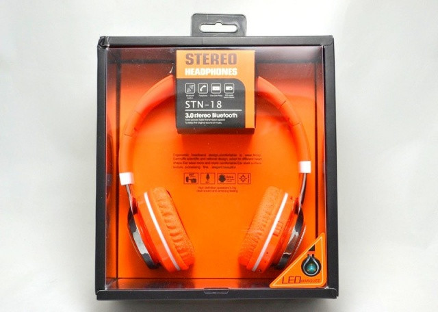 Наушники Stereo Headphones STN-18 BT Оранжевые