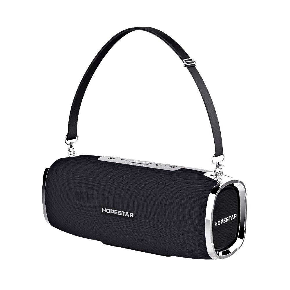 Портативная акустическая стерео колонка Hopestar A6 / Черная  (Bluetooth, TWS, MP3, AUX, Mic)