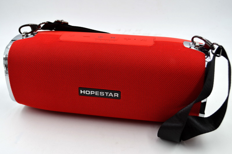 Портативная акустическая стерео колонка Hopestar A6 / Красная  (Bluetooth, TWS, MP3, AUX, Mic), фото 1