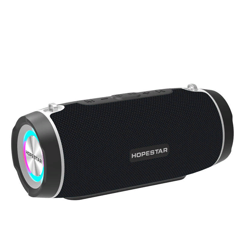 Колонка Hopestar H45 Party + светомузыка / Черная (Bluetooth, TWS, MP3, AUX, Mic)