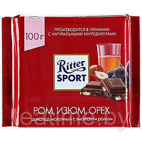 Шоколад "Ritter Sport" Ром, Изюм, Орех, 100 гр