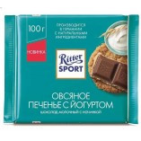 Шоколад Ritter Sport молочный с овсяным печеньем и йогуртом 100 гр.