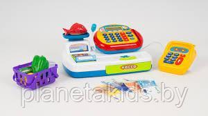 Детская игровая касса Play Smart со сканером и терминалом, выдвижным ящиком для денег, весами, арт. 7019