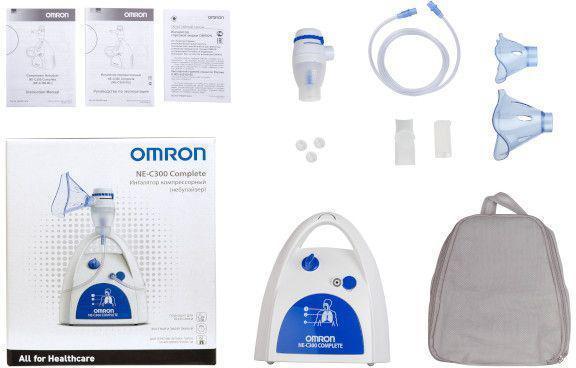 Домашний детский ингалятор OMRON NE-C300 Complete NE-C300-RU компрессорный небулайзер для дома детей