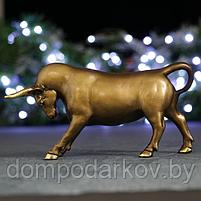 Фигура "Символ года: Атакующий бык" золото, 17х4,5х8см, фото 2