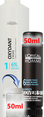 Комплект Керастаз Для мужчин краситель + оксид (3х150+150 ml) для камуфляжа седых волос - Kerastase Homme - фото 1 - id-p139873286