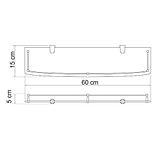 Полка WasserKRAFT стеклянная  K-555 прозрачное стекло, фото 2