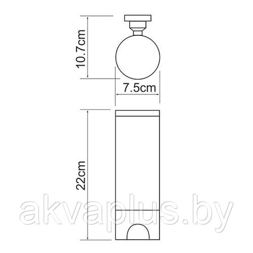 Диспенсер для ватных дисков Wasser KRAFT K-1079 - фото 3 - id-p49455205