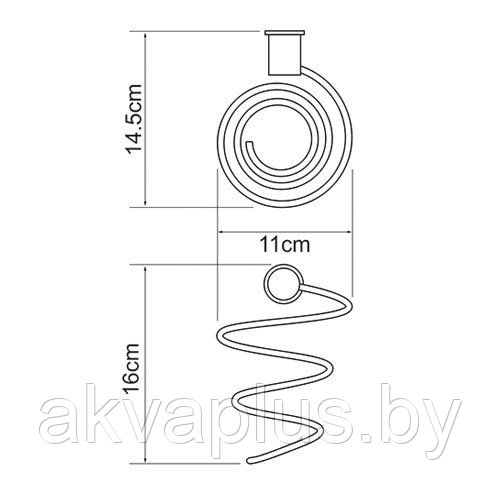 Держатель для фена Wasserkraft K-1080 настенный - фото 2 - id-p49455221