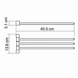 Полотенцедержатель поворотный тройной Wasserkraft K-1033, фото 3