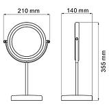 Зеркало косметическое WasserKRAFT K-1003, фото 2