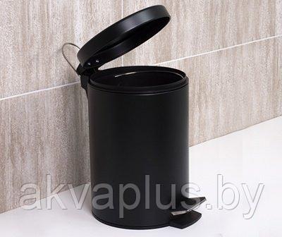 Ведро мусорное Wasserkraft K-635BLACK 5L с педалью