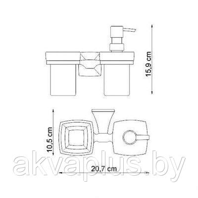 Держатель стакана и дозатора Wasser Kraft WERN К-2589 - фото 3 - id-p96371074