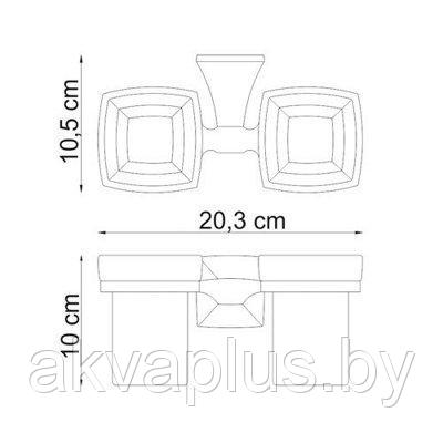 Держатель стакана двойной Wasser Kraft WERN К-2528D - фото 2 - id-p49455511