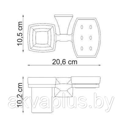 Держатель стакана и мыльницы Wasser Kraft WERN К-2526 - фото 2 - id-p94428695