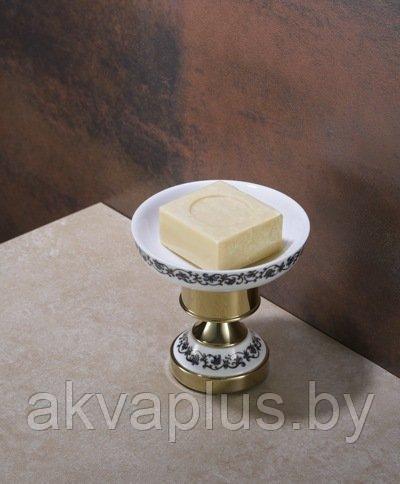 Мыльница керамика настольная SCHEIN Saine Gold - фото 4 - id-p66826717