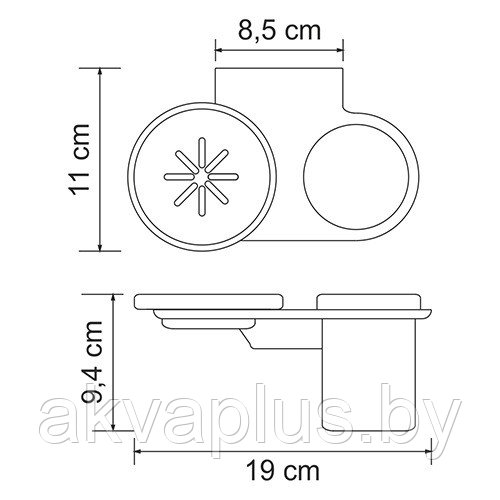 Держатель стакана и мыльницы Wasser Kraft Kammel K-8326 - фото 2 - id-p66826806