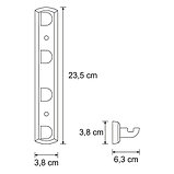 Кронштейн настенный 4 крючка Wasser Kraft Kammel K-8374, фото 2