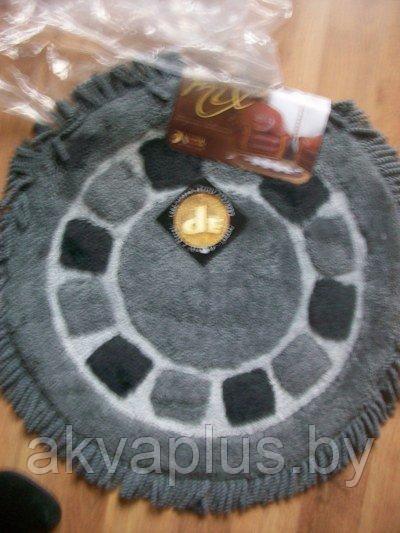 Коврик  круг d 70 см серый