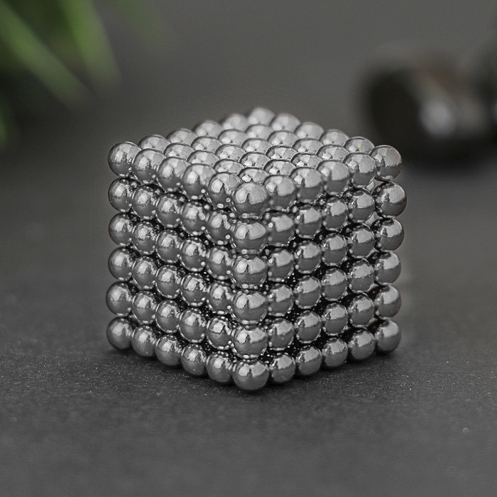 Неокуб серебряный, 125 шариков, d=0,5см. - фото 1 - id-p139873988