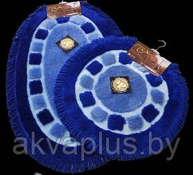 Комплект ковриков цвет синий с голубым