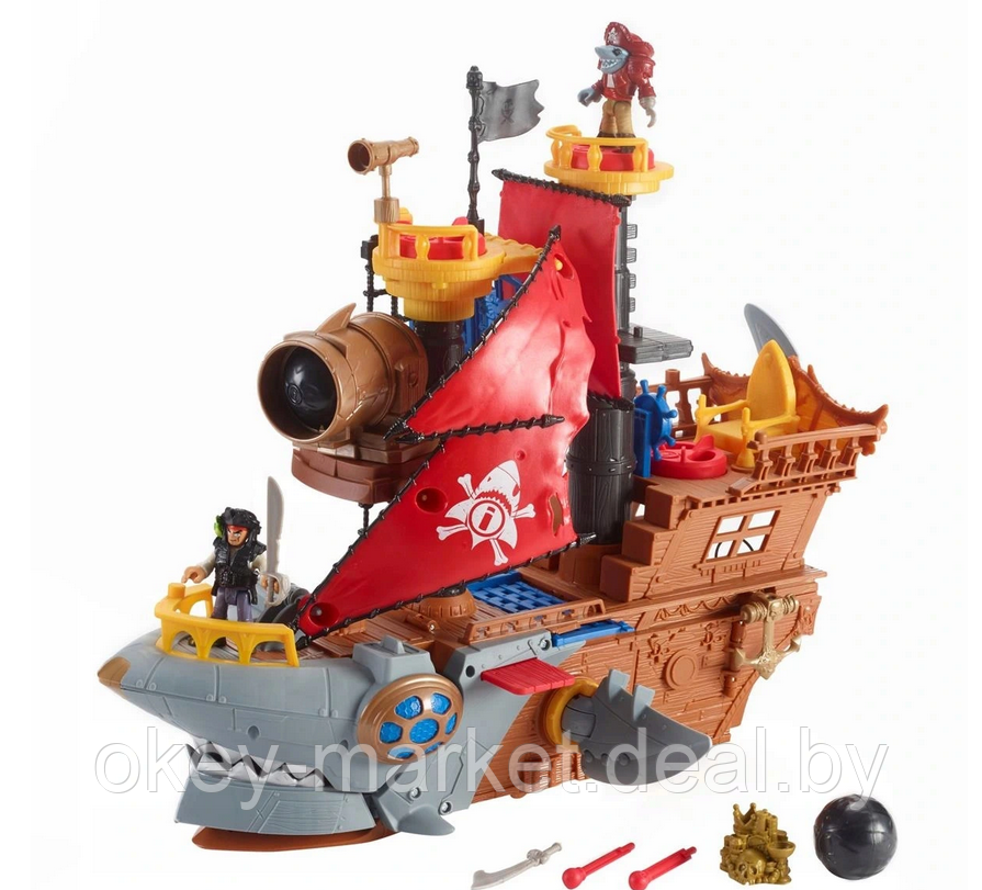 Набор игровой Imaginext Пиратский корабль Акула DHH61 - фото 3 - id-p139881853