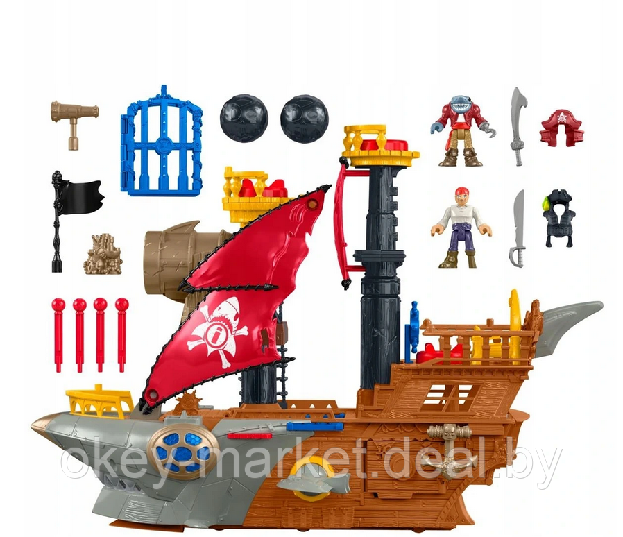 Набор игровой Imaginext Пиратский корабль Акула DHH61 - фото 4 - id-p139881853