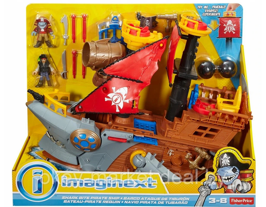 Набор игровой Imaginext Пиратский корабль Акула DHH61 - фото 10 - id-p139881853