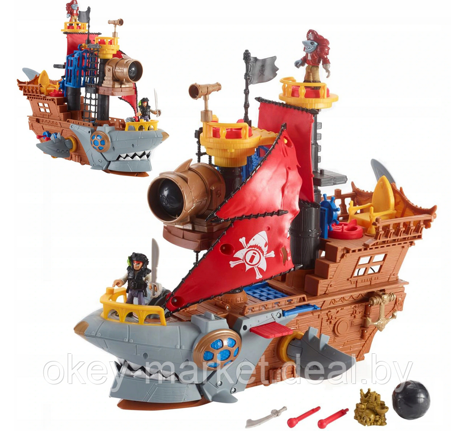 Набор игровой Imaginext Пиратский корабль Акула DHH61 - фото 2 - id-p139881853