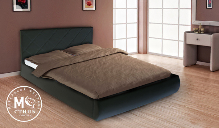 Кровать Эко 1,4 - Черный (ткань) - ПМ - фото 1 - id-p139886701