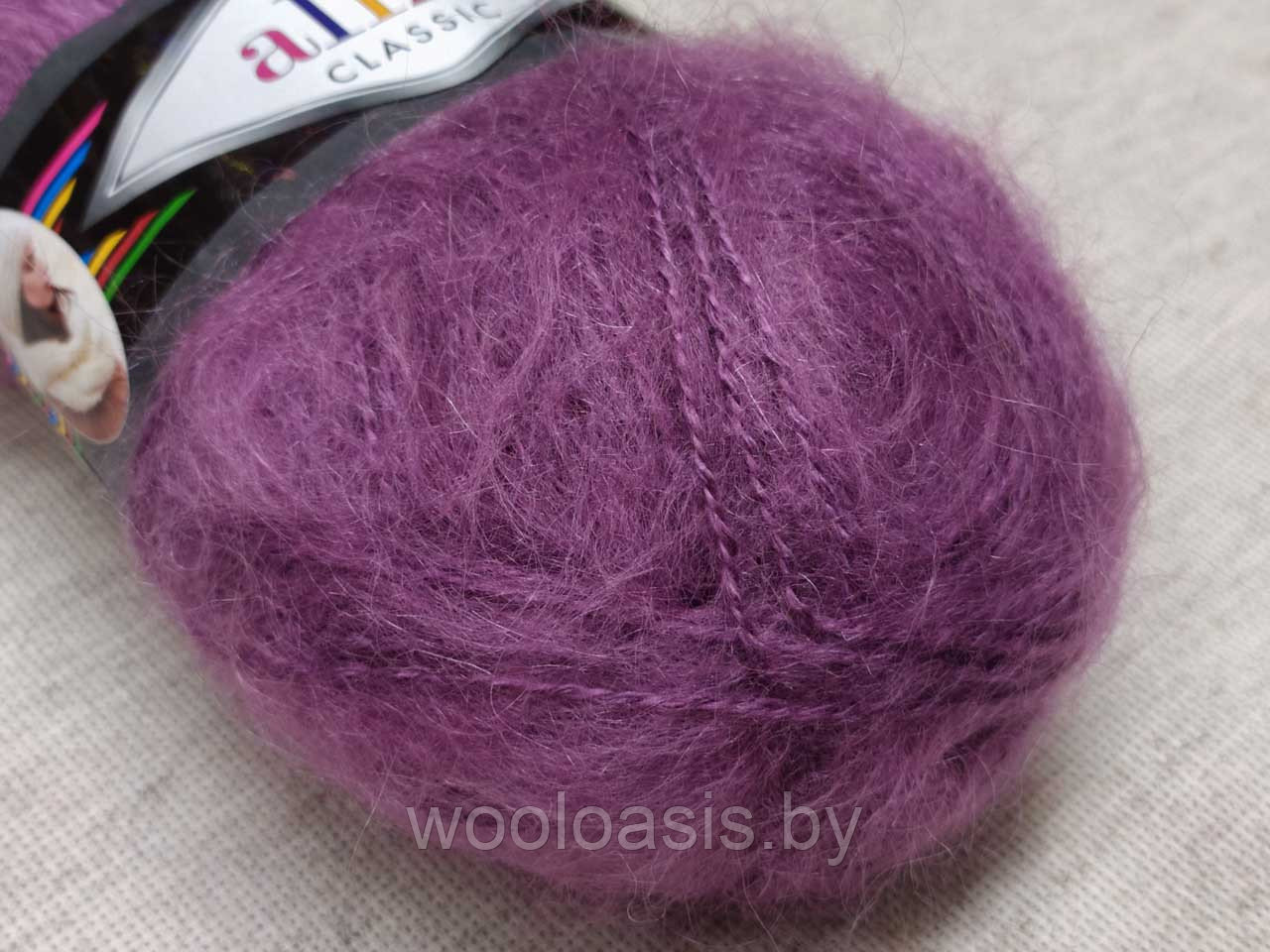 Пряжа Alize Mohair Classic, Ализе Мохер Классик, турецкая, полушерстяная с акрилом, моток: 100г, 200м. (цвет 169) - фото 2 - id-p139888814