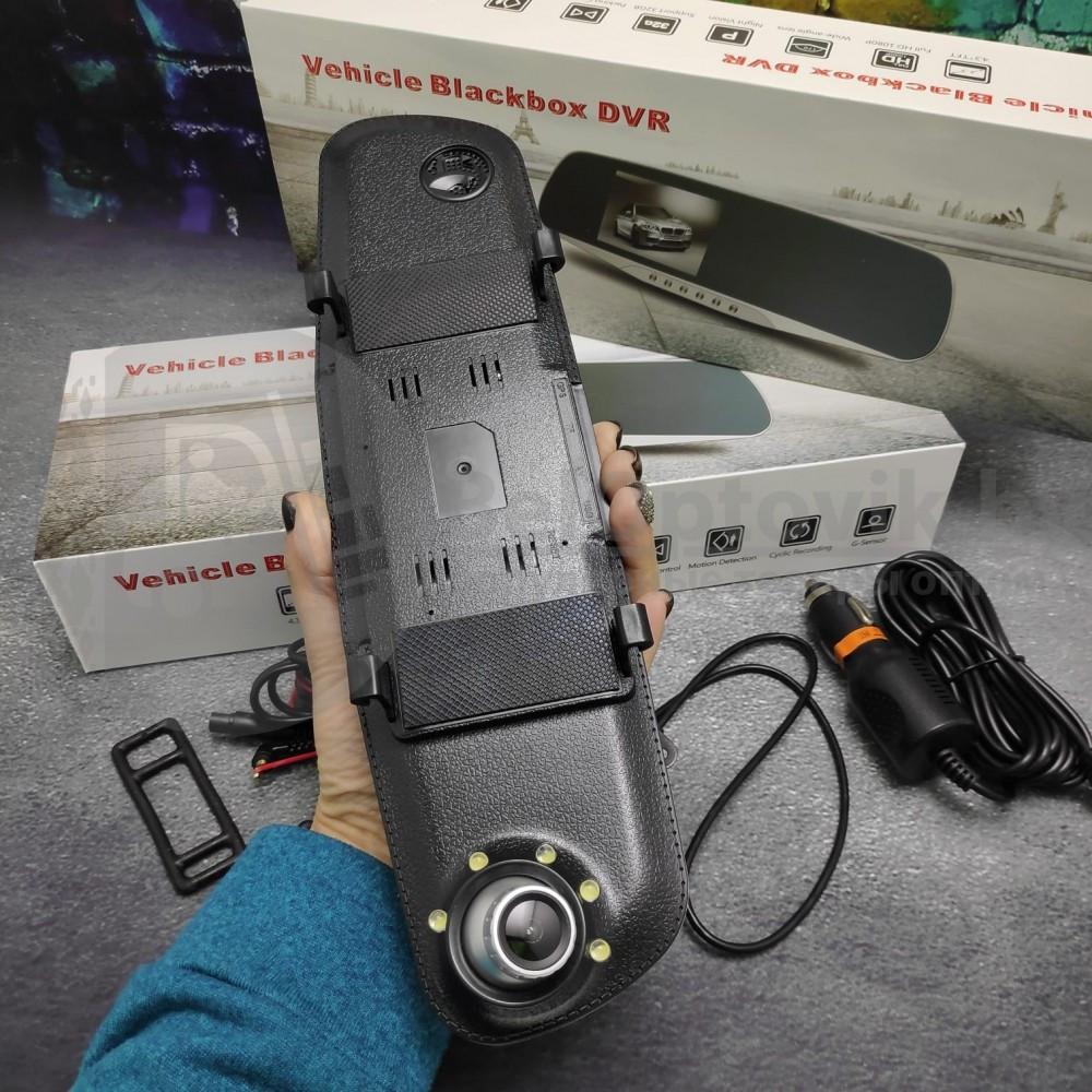 Видеорегистратор - зеркало заднего вида Vehicle Blackbox DVR в стальном корпусе (с датчиком движения, камерой - фото 6 - id-p139890625