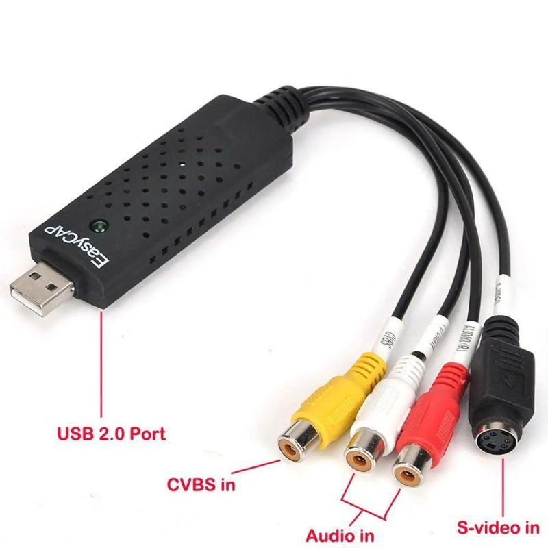 Карта видеозахвата USB2.0 - RCA (AV) EasyCAP, черный 555075 - фото 5 - id-p138001969