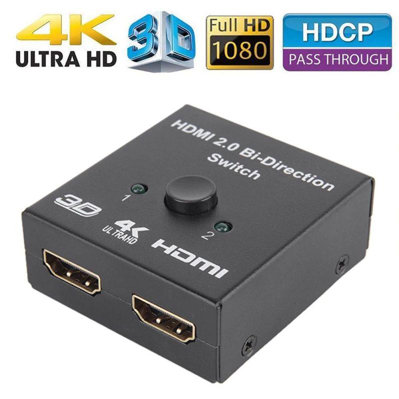 Адаптер - свитч - сплиттер 2in1 HDMI 2.0, 4K 3D, пассивный, черный 555568 - фото 2 - id-p138002053