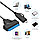Адаптер - переходник - кабель SATA - USB3.0 - USB3.1 Type-C для жесткого диска SSD/HDD 2.5″, черный 555650, фото 3