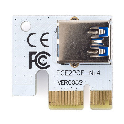 Адаптер - райзер USB3.0 PCI-E 1X на 16X, универсальный (ver.008S) 555776 - фото 2 - id-p138002288