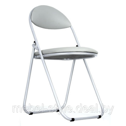 Складной стул ГОЛЬФ сильвер для посетителей и дома, GOLF silver кож/зам V)